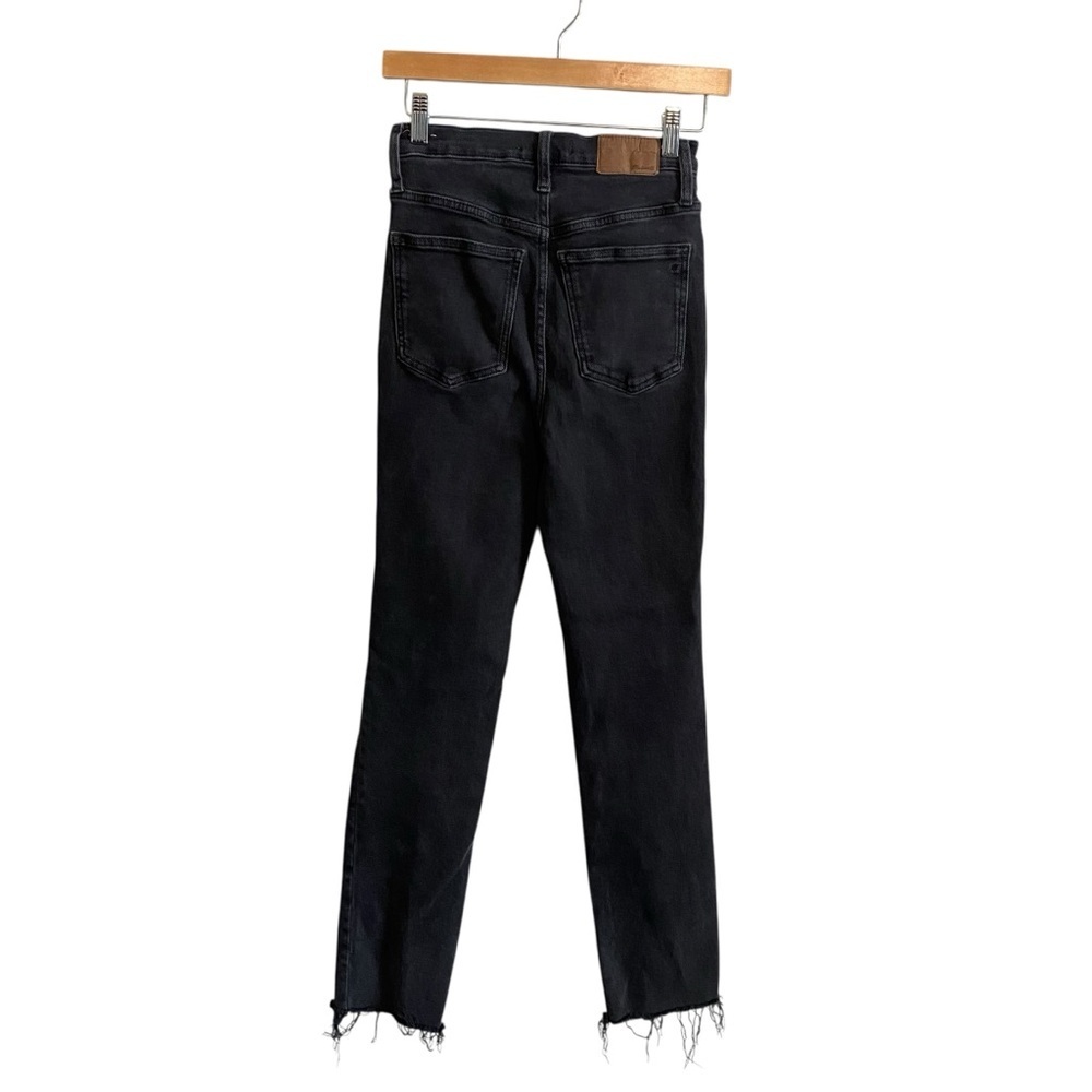 Madewell Washed Black Raw Hem High Rise The Perfect Vintage Jean 25 Tall Long - Picture 5 of 8